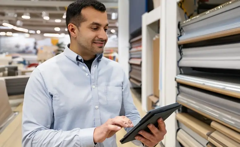 QPro User in flooring store