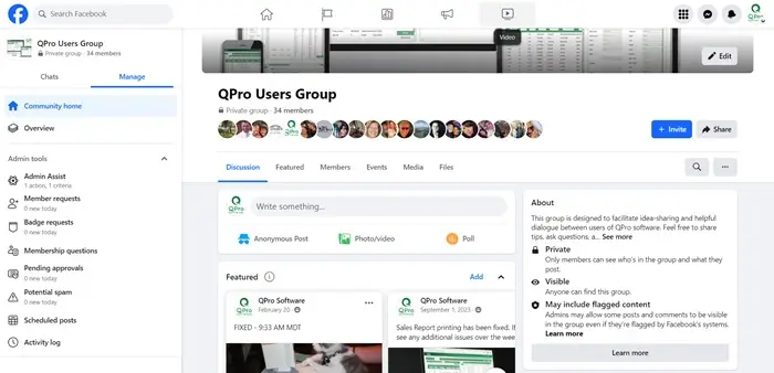 QPro Users Facebook Group
